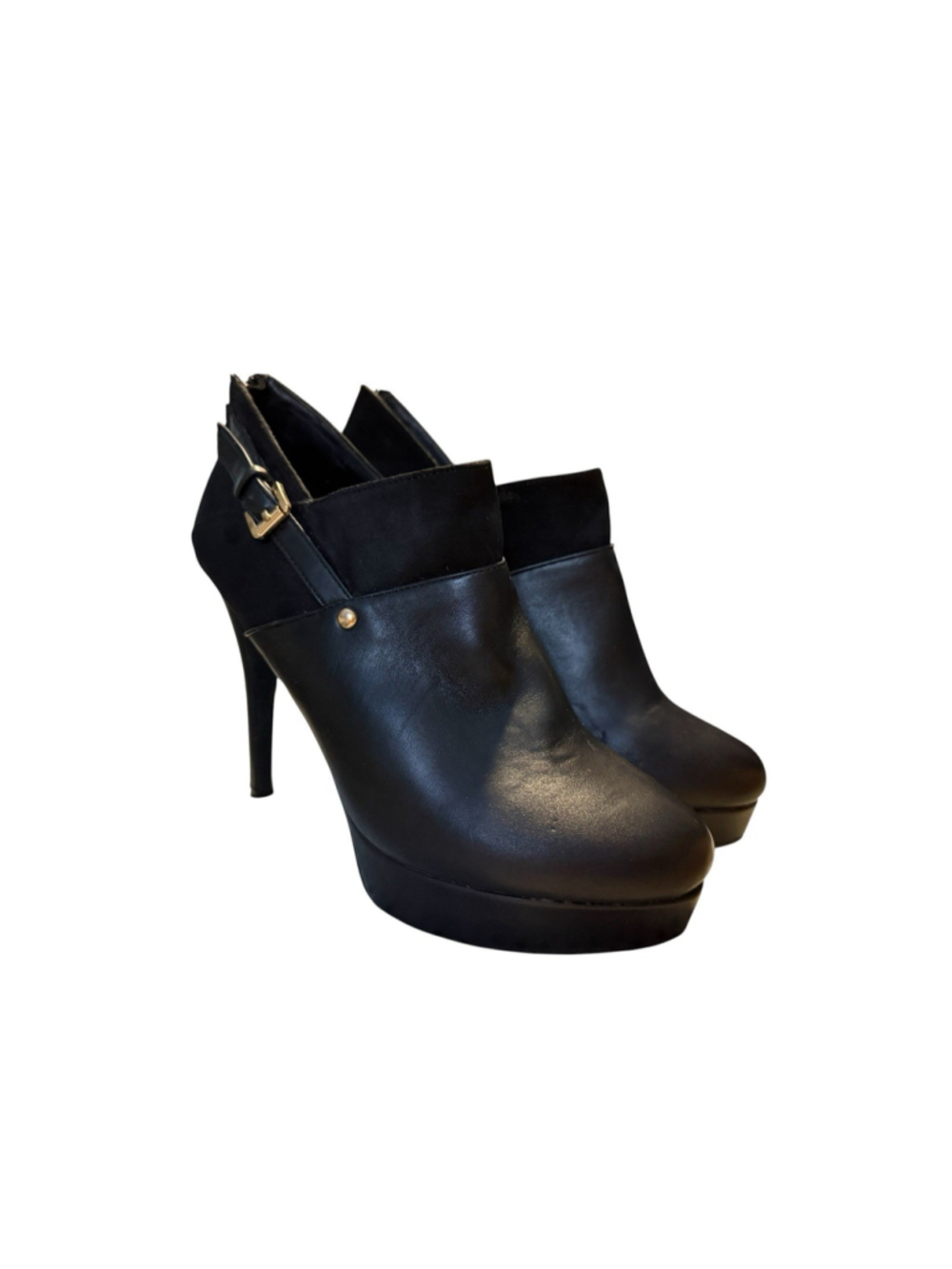 Shoe Show Vanessa Black Platform Booties Stiletto Heel Ankle Boots Women’s 9.5M